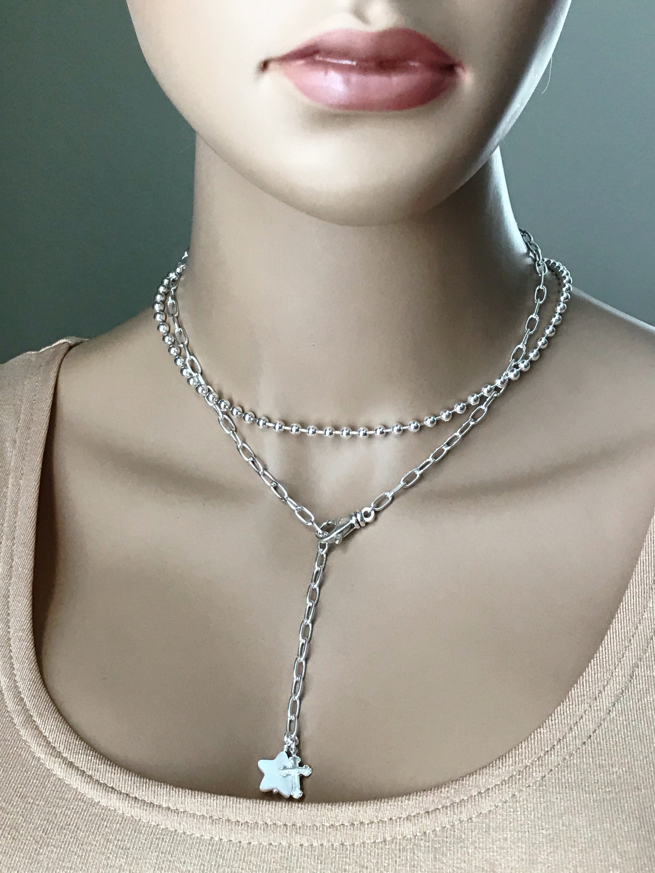 Adjustable Zipper Lariat Necklace