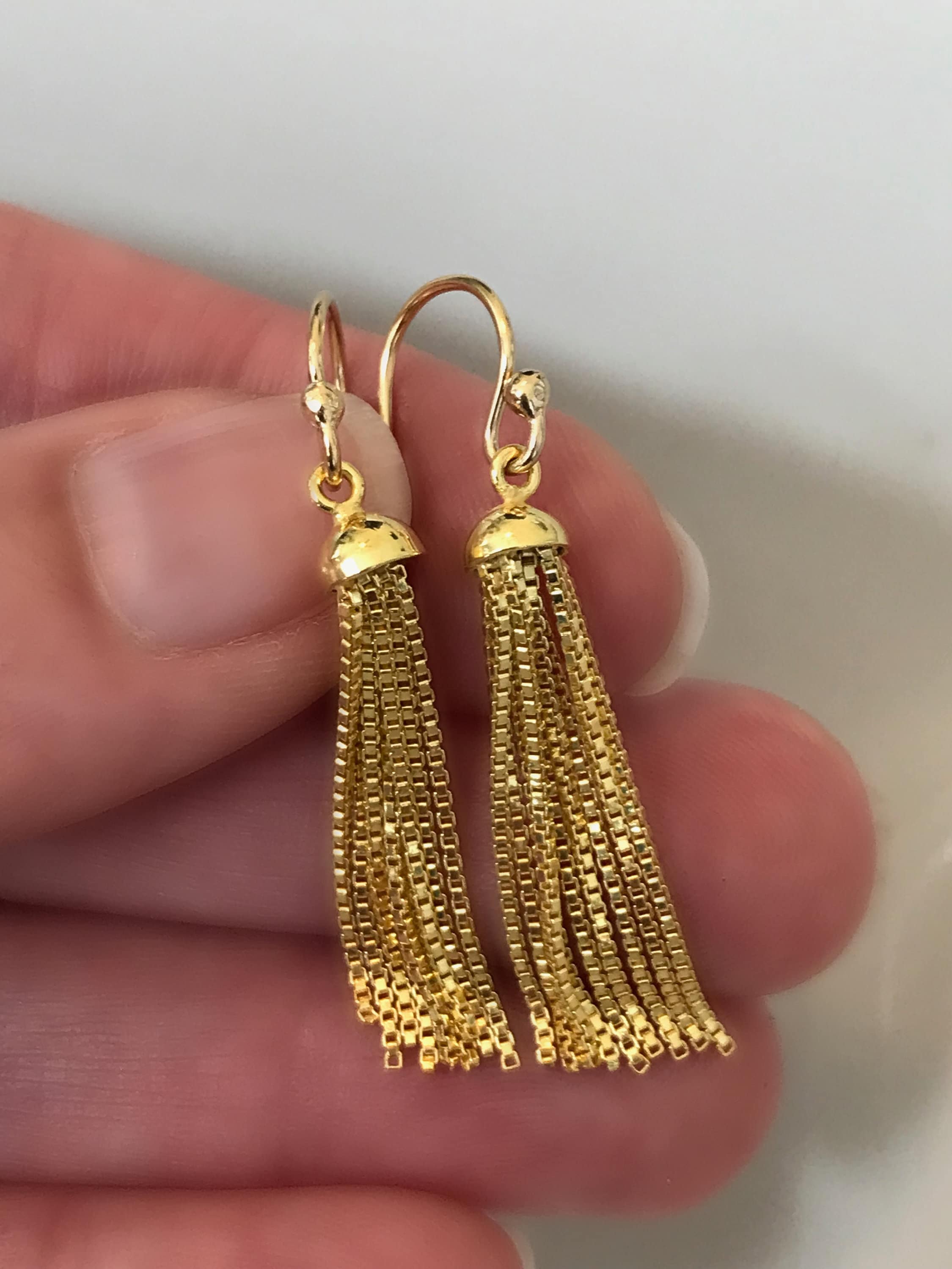 Discover more than 189 14k gold tassel earrings latest