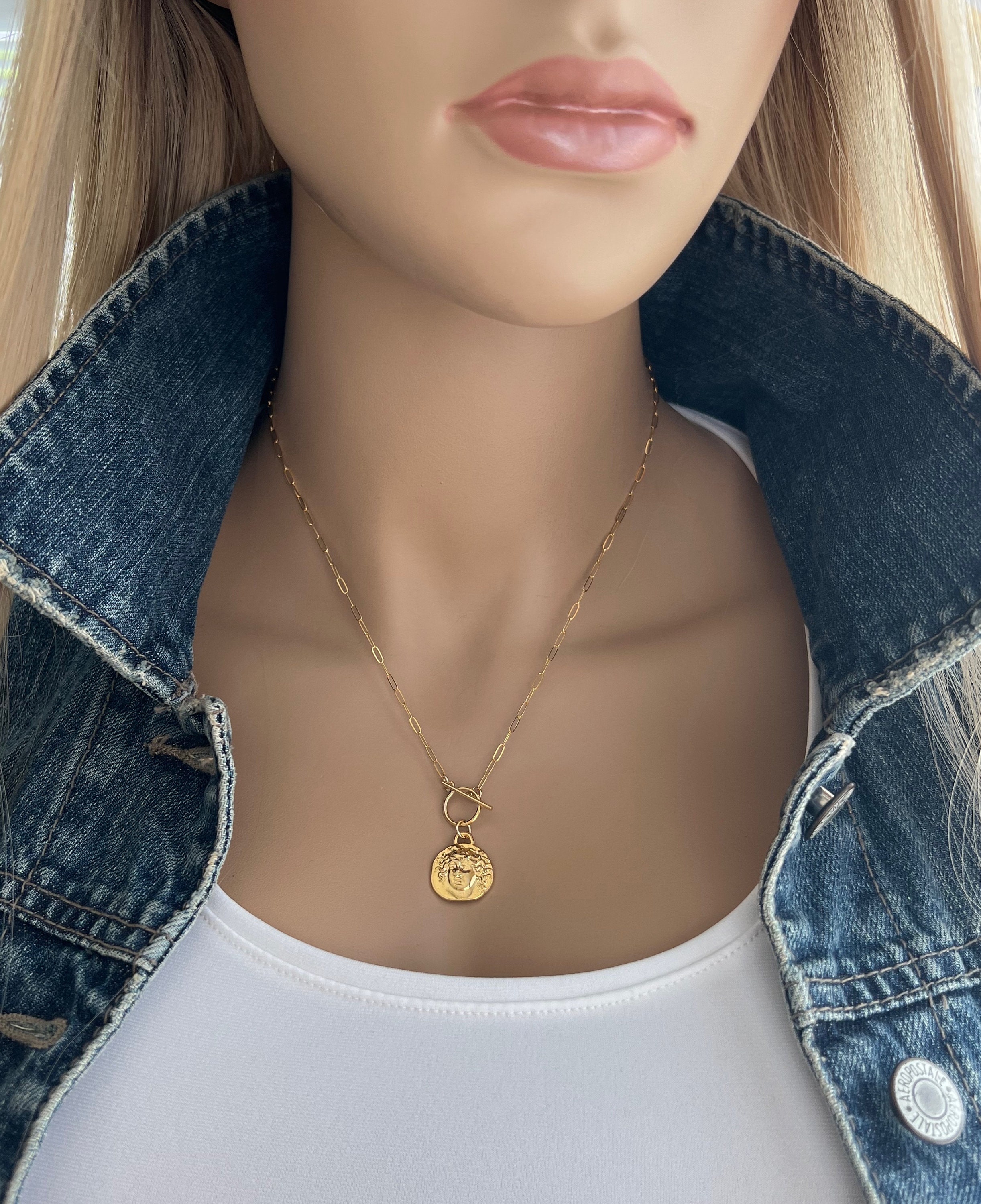 Toggle coin necklace deals