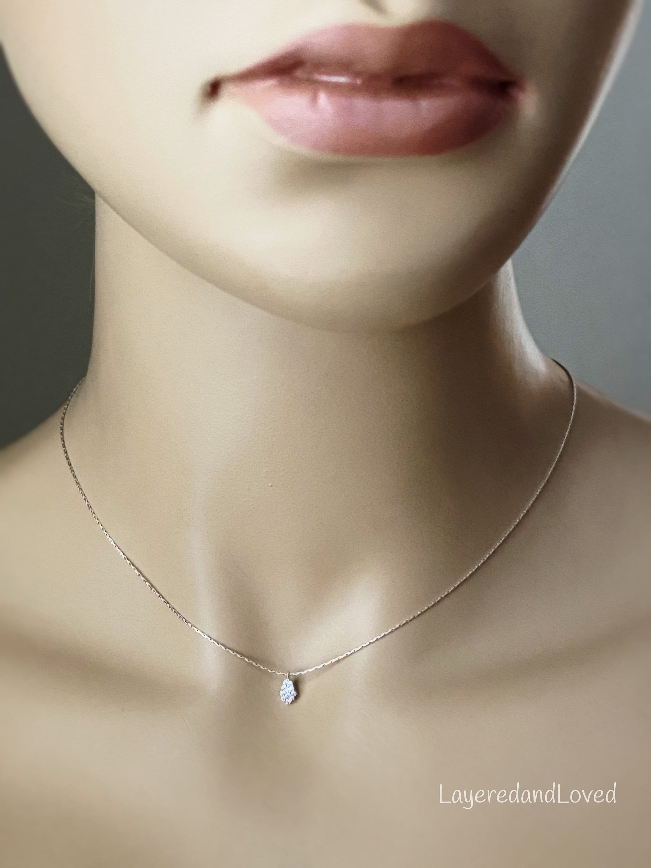 Small diamond hamsa sale necklace
