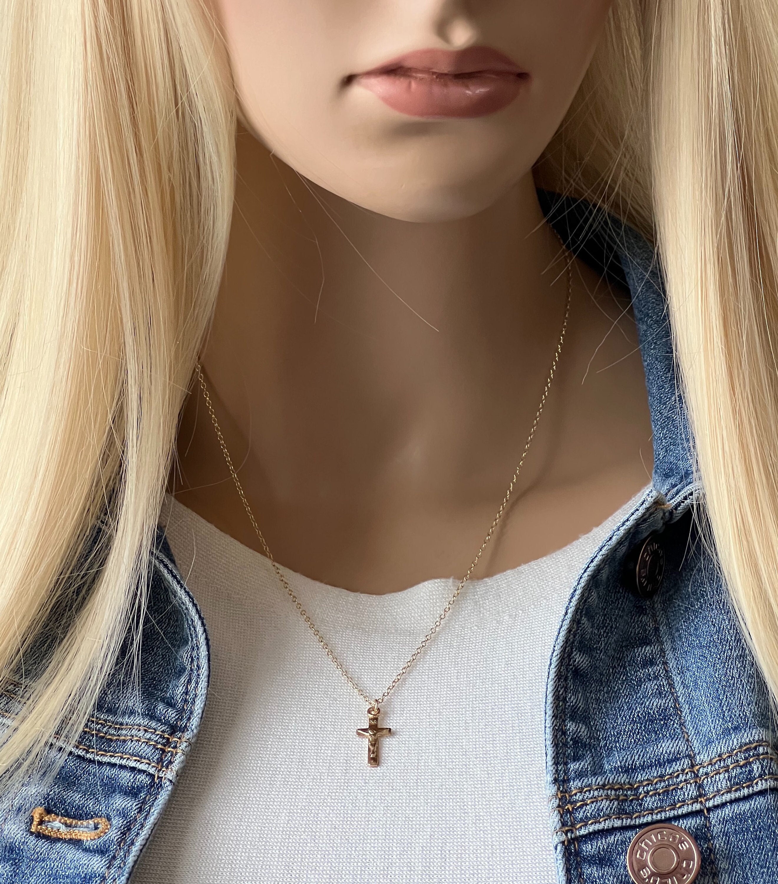 Cross necklace , Gold cross necklace , Cross necklace women , Gold cross necklace  women , 14k gold cross necklace ,cross necklace silver