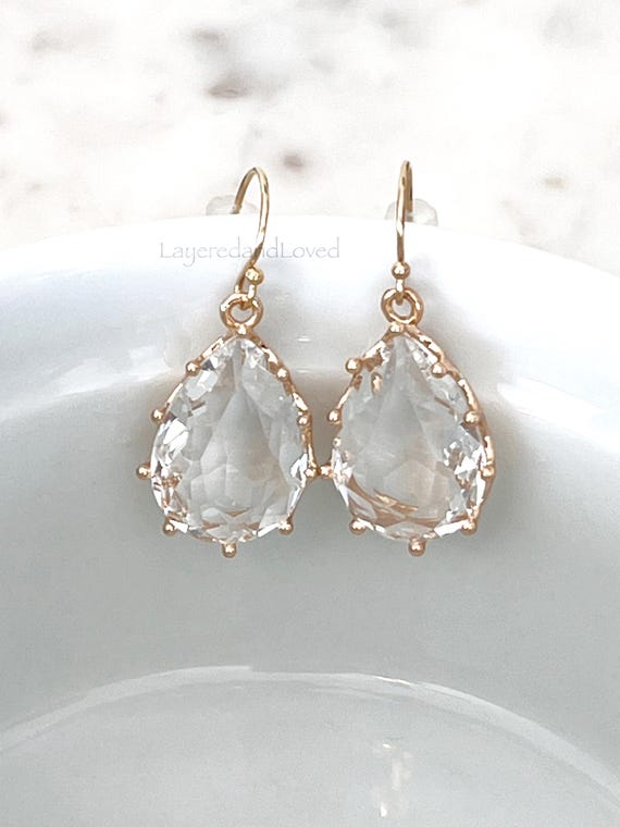 14k Gold Filled Kate Middleton Inspired Teardrop Earrings: Royal Replica Jewelry, Gift for her, #1207