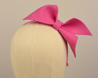 BoutiquebyBrendaLee Hot Pink Bow Fascinator