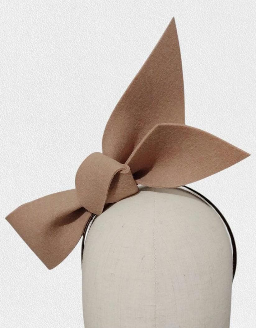 Cappello da sposa marrone e avorio/crema, cappello da sposa da chiesa