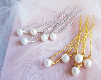 BoutiquebyBrendaLee Cream White Freshwater Pearls U Pins Bridal Wedding accessories elegant pearl Australia hairpin silver gold headpieces