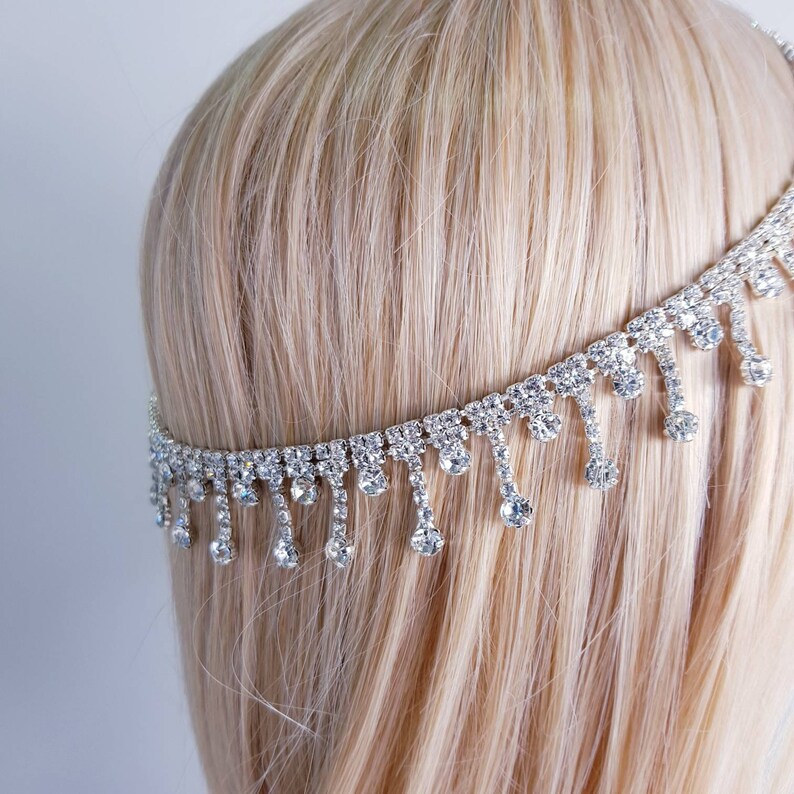 BoutiquebyBrendaLee Tassels Collection Old Hollywood Inspired Rhinestones Tassels hair accessories Australia headband headwear halo circlet image 6