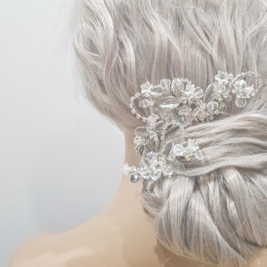 BoutiquebyBrendaLee Set of 2 Bridal Hair combs hairclips wedding hairstyle elegant crystals beaded accessories headpiece