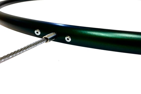 Purple Scarab Taped Synergy Firehoop Removable Spines with Wicks Performance Fire Hula Hoop Threaded Plugs Free Mini Wrench