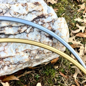 Silver Polypro Hoop / Travel Hula Hoop with Push Button Connector / Metallic Color Hula Hoop / Custom Size / Grip Options