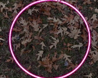 Rubellite Reflective Taped Travel Hula Hoop / Fully Taped Performance Hula Hoop / Translucent Morph Tape / polycarb push button connector