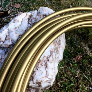 Gold Polypro Hoop /Travel Hula Hoop with Push Button Connector / Metallic Color Hula Hoop / Custom Size / Grip Options