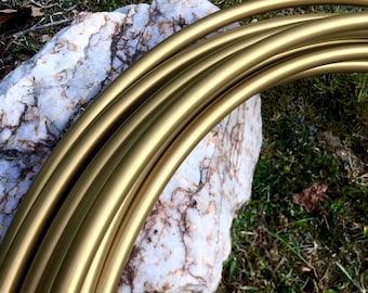 Gold Polypro Hoop /Travel Hula Hoop with Push Button Connector / Metallic Color Hula Hoop / Custom Size / Grip Options
