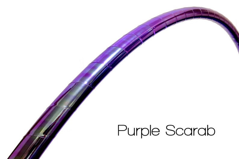 Purple Scarab Taped Synergy Firehoop Removable Spines with Wicks Performance Fire Hula Hoop Threaded Plugs Free Mini Wrench