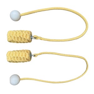 Synergy Fire Poi: Custom Length, Technora Leashes, Silicone Knob Handles, Crown Knot Wick Heads