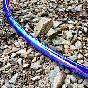Ether Violet Taped Travel Hula Hoop / Fully Taped Performance Hoop / Translucent Color Shifting Tape / polycarb push button connector