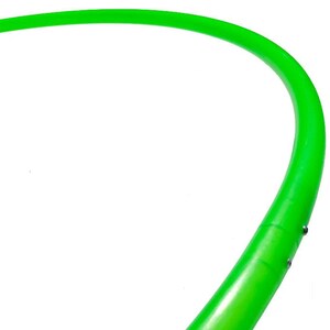 UV Green Polypro Hoop / Custom Travel Hula Hoop with Push Button Connector / Bright Color Dance Hoop / Grip Options
