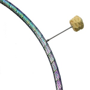 Black Pearl Reflective Synergy Firehoop / Screw-in Wicks / Performance Fire Hoop / Unbreakable Push-Button Connector