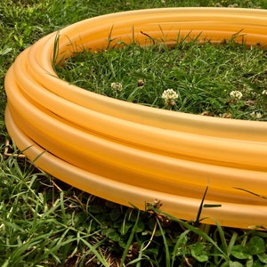 Translucent Orange Polypro Hoop / Travel Hula Hoop with Push Button Connector / Bright Color Hula Hoop / Custom Size / Grip Options