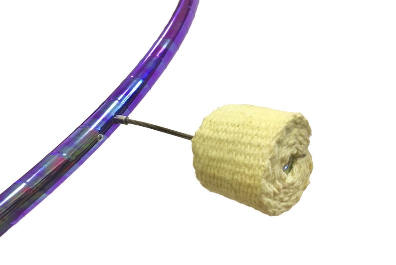 Purple Scarab Taped Synergy Firehoop Removable Spines with Wicks Performance Fire Hula Hoop Threaded Plugs Free Mini Wrench