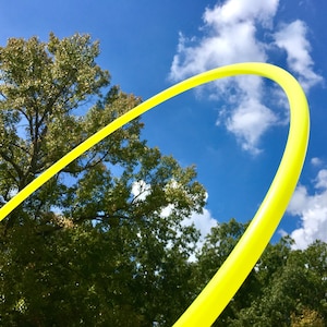 UV Yellow Polypro Hoop / Travel Hula Hoop with Push Button Connector / Bright Color Hula Hoop / Custom Size / Grip Options