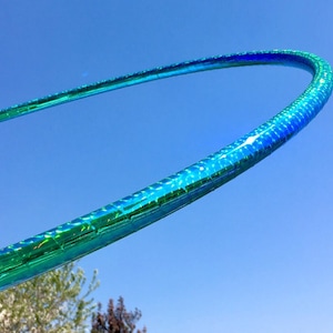 Cateye Corrosion Prismatic Taped Travel Hula Hoop  / Fully Taped Performance Hoop / Holographic Tape / polycarb push button connector