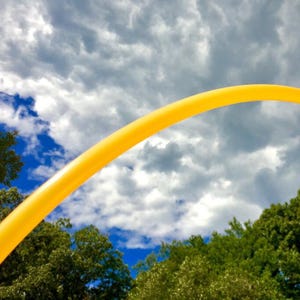 Translucent Orange/Peach Polypro Travel Hoop with Push Button Connector  5/8&quot; OD - Grip Option