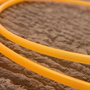 Pumpkin Orange UV Polypro Hoop / Travel Hula Hoop with Push Button Connector / Bright Color Dance Hoop / Custom Size / Grip Options