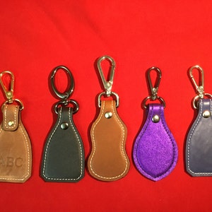 Custom Leather Key Chain, Key Fob image 1