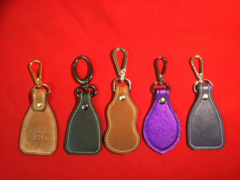 Custom Leather Key Chain, Key Fob image 1