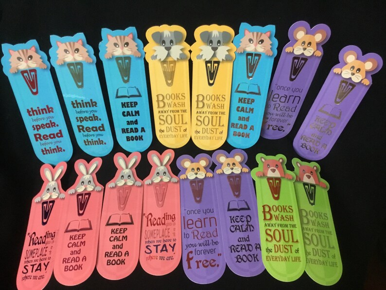 Custom Printed Die Cut Bookmarks, Etsy