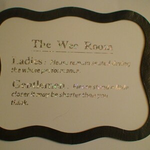 The Wee Room Bathroom Etiquette Humor Sign image 4