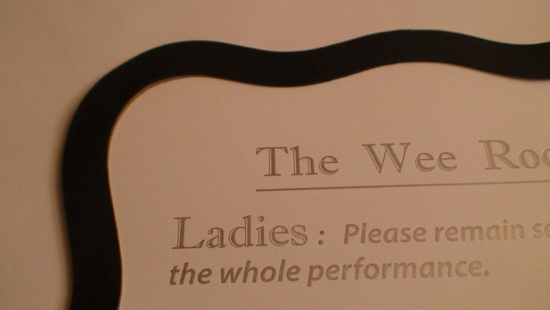 The Wee Room Bathroom Etiquette Humor Sign image 3