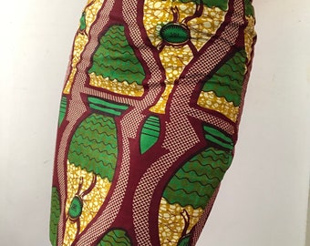 African Wax Print Pencil Skirt