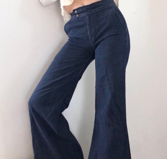Butter Soft Dark Indigo Bell Bottoms Gem