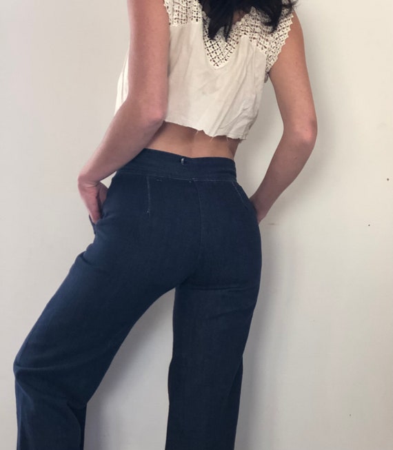 Butter Soft Dark Indigo Bell Bottoms - image 5