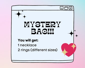 Kawaii Jewelry Mystery Bag, Kawaii Rings, Kawaii Necklace