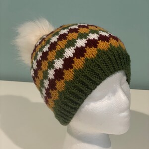 colorful winter beanie | Warm winter hat | handmade hat | Knit beanie | beanie | Pom Pom hat | teen hat | Adult hat | multicolor