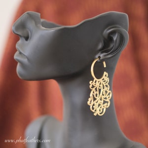Spiral Nagle Brass Earrings image 3