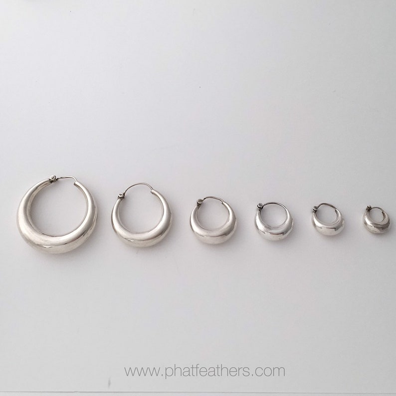 small plain silver hoop earrings