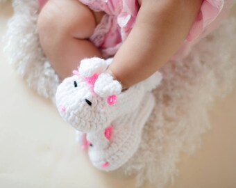 Crochet Baby Bunny Slippers: Newborn Easter Booties