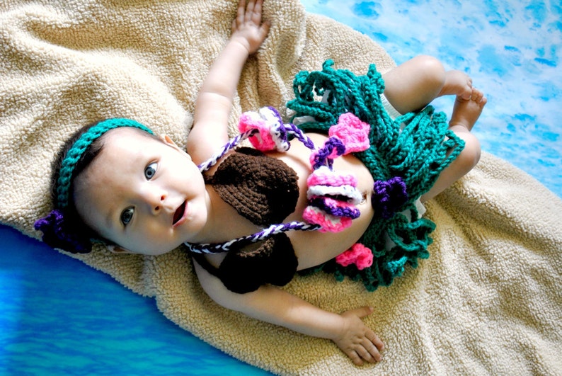 Hula Photo Prop baby shower gift Baby Gift Ideas Hula Girl Outfit Halloween baby costume Hawaiian Costume Baby Hula costume