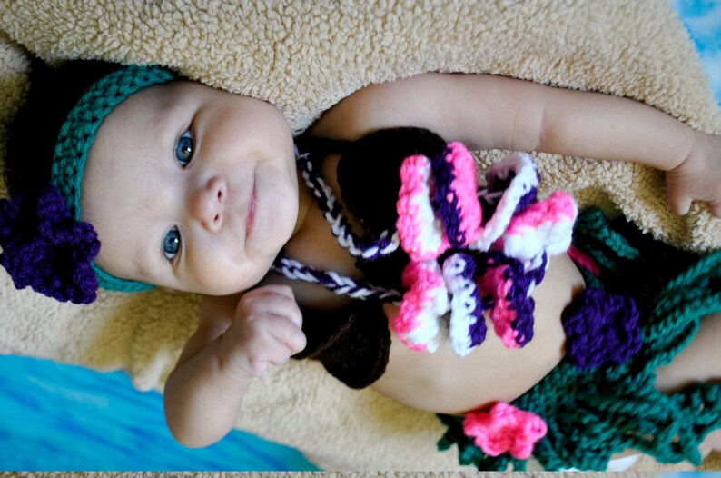 Hula Photo Prop baby shower gift Baby Gift Ideas Hula Girl Outfit Halloween baby costume Hawaiian Costume Baby Hula costume