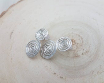 Silver swirl stud earrings/ cute stud earrings/ silver stud earrings / sterling silver stud earrings