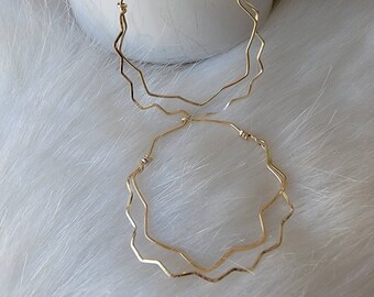 Starburst hoop earrings / gold hoop earrings /big hoop earrings / unique handmade jewelry