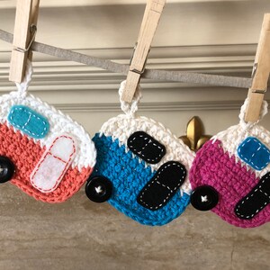 Crochet Camper-Ornament-Hot Pad-Banner-Craft Pattern