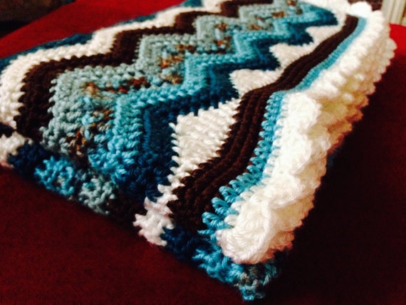 Sand Sea Sky Beach Blanket Crochet Pattern Ocean Crochet