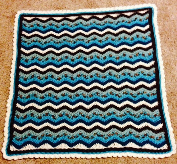 Ribbed Ripple/Turtle Beach blanket DONATIONWARE crochet