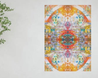 Anjali Balance - Lotus Mudra Artprint Fabric & Energized Unique artprint Artprint on Canvas - Customized Art