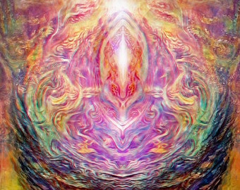 Gaia Core Light - YONIVERSE - Original Energised - Unique Painted Artprint on Canvas in Various Size - available as artposter and decobanner