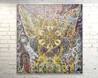 Sahasrara CROWN CHAKRA - Pittura Originale - Artprint - Energised Art / Custom Mandala YOGA Art